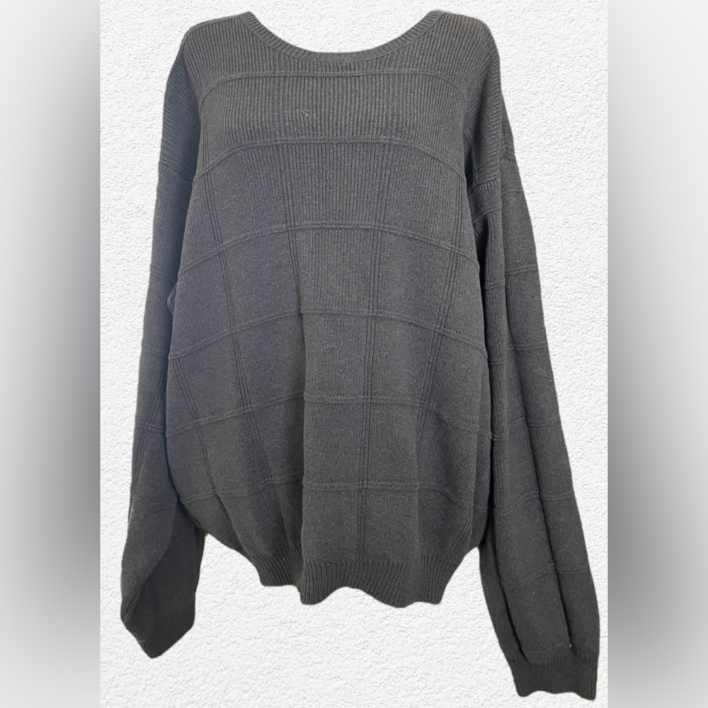 Arrow Cotton Sweater Men Xxl Long Sleeve Pullover Ribbed Textured Work